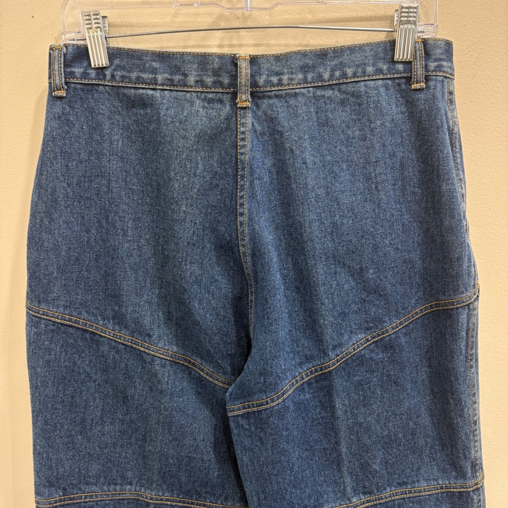 VTG 90s Davenza Ltd Paneled Mule Ear Indigo Denim Carpenter Jeans Workwear 32 - Picture 8 of 10